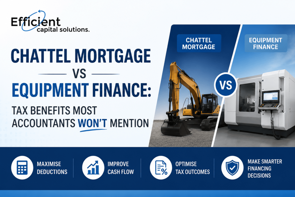 Chattel mortgage vs equipment finance